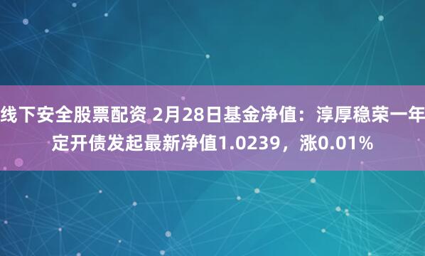 线下安全股票配资 2月28日基金净值：淳厚稳荣一年定开债发起最新净值1.0239，涨0.01%